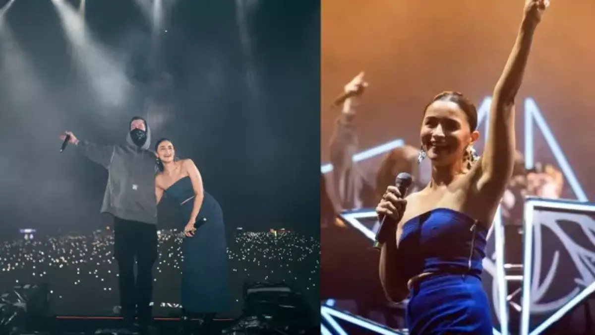 Alia Bhatt Sizzles on Stage with Grammy Award Winner Alan Walker in Bengaluru! 61 Alia Bhatt With Alan Walker