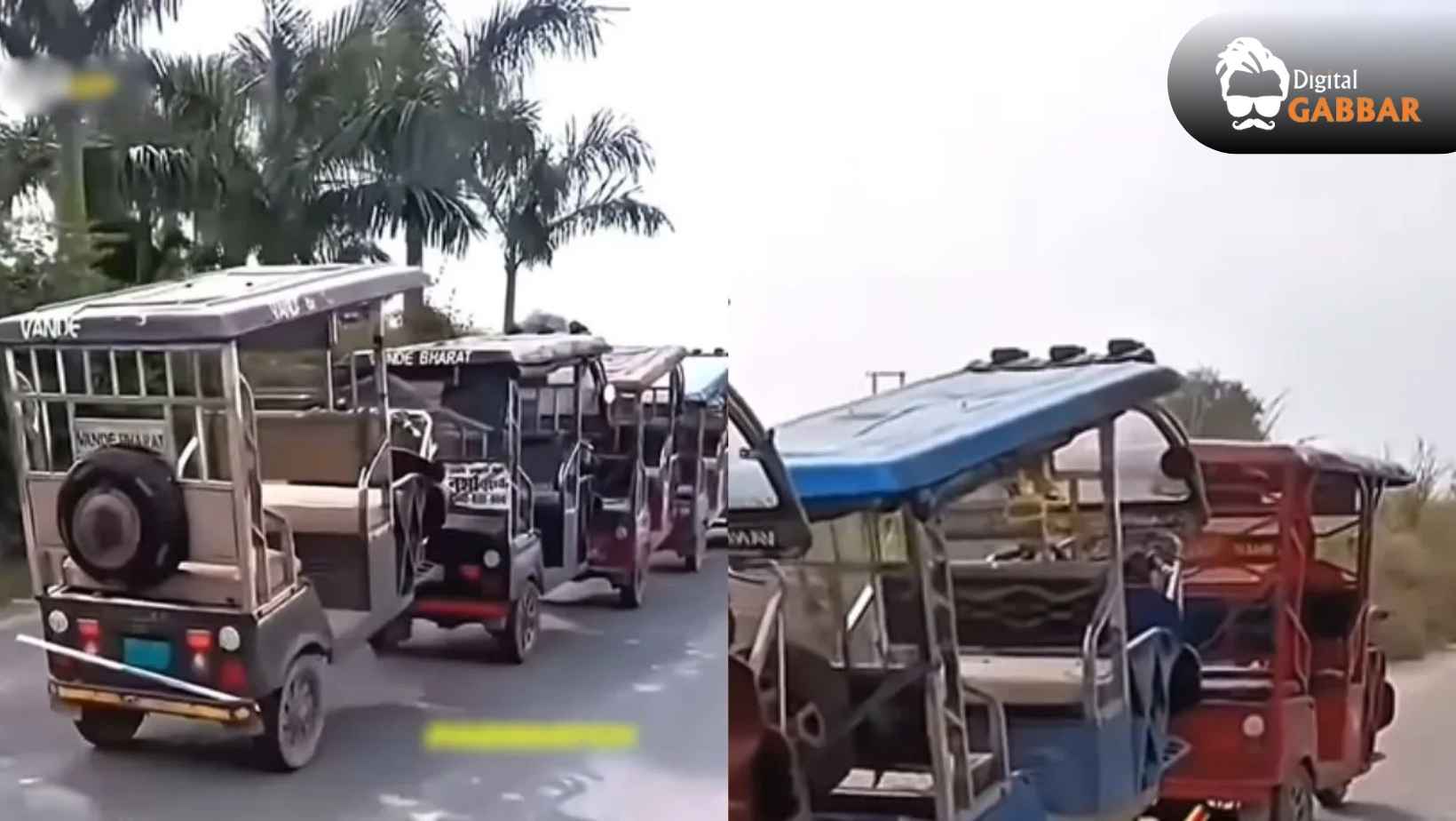 E-Rickshaw Train Goes Viral! Man Tows Multiple Rickshaws Together – Internet Shocked 77 E Rickshaw Train Viral Video Instagram